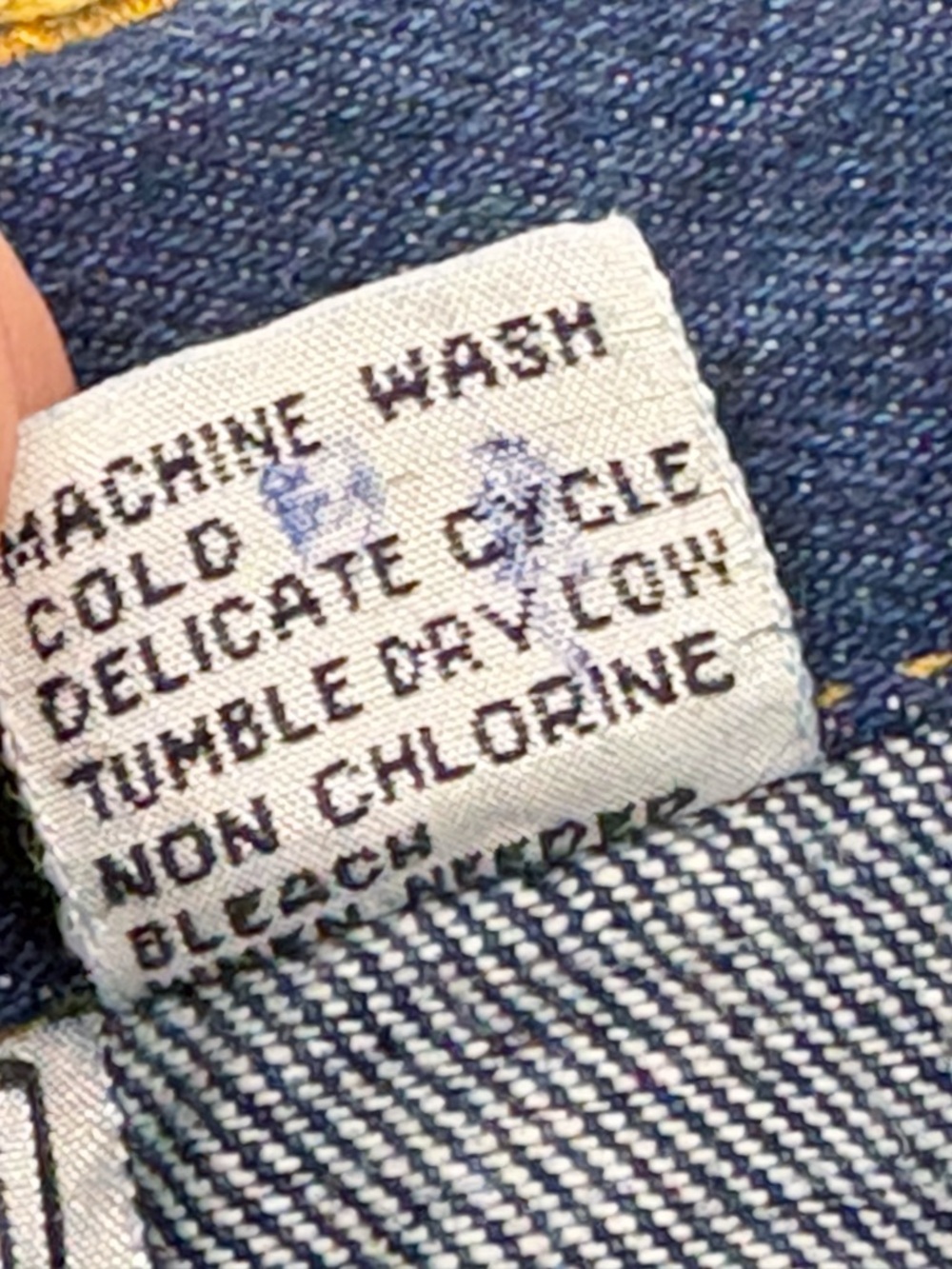 Vintage Sudden Impact Blue Denim Plaid Print Patchwork Jean Skirt 20 - Picture 10 of 16